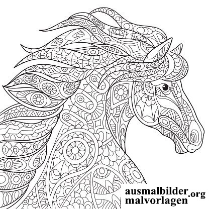 Pferde mandalas zum ausdrucken kostenlos